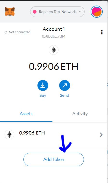 Where to add tokens to metamask