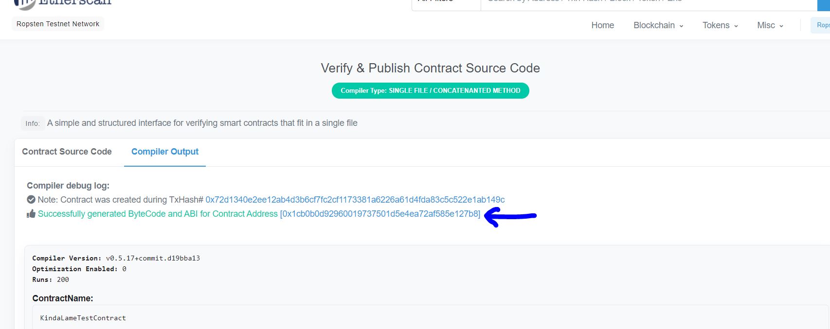ERC-20 Contract Source Code Verfication on Etherscan