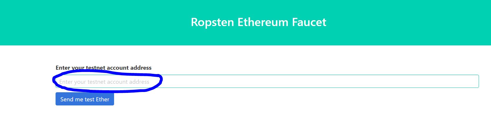 Getting Test Ethereum from the Ropsten Testnet Faucet